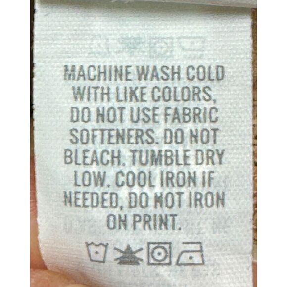 AERIE Palm Leaf Print 7/8 Leggings Smooth Touch High Rise Black/Tan, Sz M - Picture 10 of 11